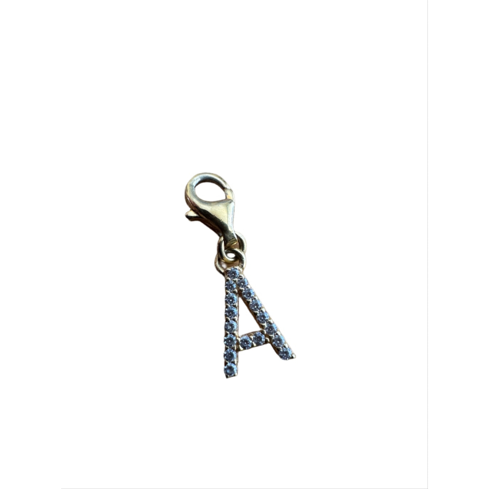 Thomas Sabo Charm Club Letter A Gold Plated 925 Silver CZ Initial Pendant Box